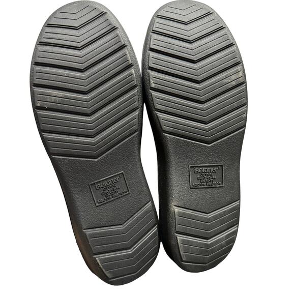 Isotoner Mens‎ Slippers Size XL 11-12 Tan Plaid Slip On Memory Foam New - Picture 9 of 10